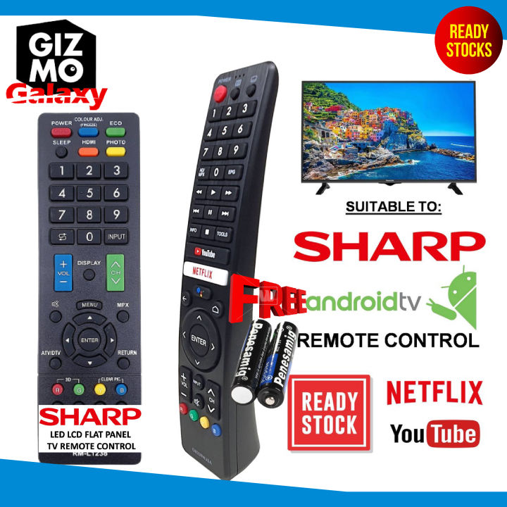  Sharp GB004WJSA Universal Remote Control for All Sharp BRAND  TV, Smart TV - 1 Year Warranty : Electronics