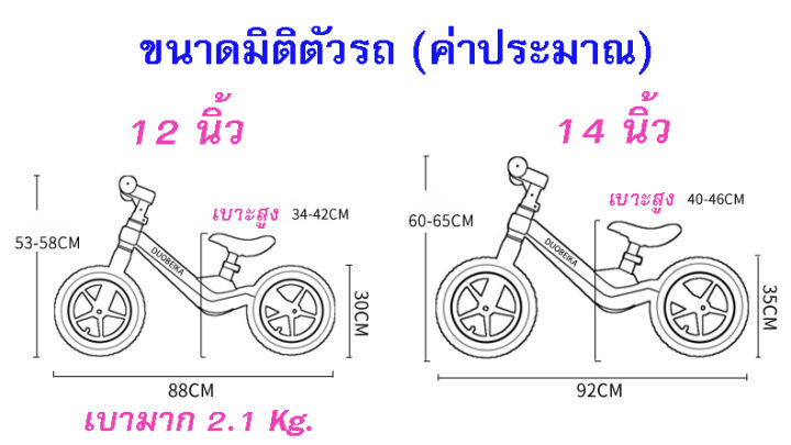 จักรยานขาไถ-ds-จักรยานทรงตัวเด็ก-เฟรมไนลอนไฟเบอร์กลาส-pa6-gfน้ำหนักเบา-2-1kg-ทนทานมาก-วงล้อeva-ไม่ต้องเติมลม-ลื่นมาก-พร้อมส่งในไทย
