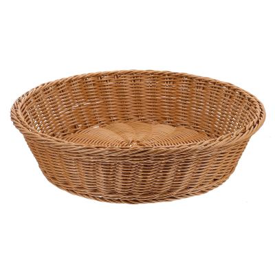 New Household Imitation Rattan Woven Basket Fruits Storage Basket Kitchen Bread Container Sundries Basket Home Storage Basket