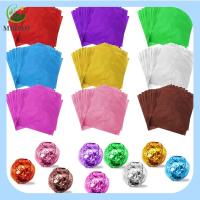MIKIYO FASHION 100 pcs DIY Metal Embossing Wedding Party Supplies Baking Decoration Tin Food Wrapping Paper Aluminum Foil Candy Chocolate Package Paper