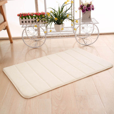 Coral Fleece Bath Mats Bathroom Rugs Carpet Memory Foam Absorbent Anti-slip Washable Kitchen Room Doormats for Toilet Floor Mat