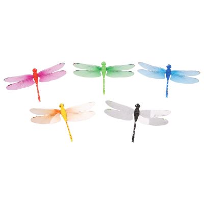 5Pcs 8cm 3D Artificial Dragonflies Fridge Magnet for Home Christmas Wedding Decoration, Colors Randomly Send