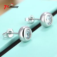 【YP】 Minimalist top quality Round CZ Stud Earrings for Wedding Earring Jewelry pendientes