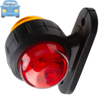 Ninjiayi 2x Red Amber Corner Side MARKER LED Light Outline โคมไฟรถบรรทุกรถพ่วงรถตู้12V