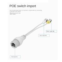 1Set 2-In-1 POE Camera Simplified Cable Connector Splitter Cable Connector Plastic RJ45 Head POE Camera Install Adapter