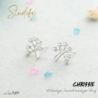 Studify | Chrissie ต่างหูเจาะ เงินแท้ เหมาะกับคนแพ้ง่าย