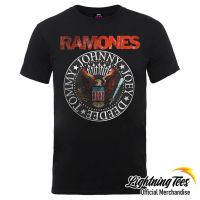 เสื้อยืดผ้าฝ้ายพิมพ์ลายขายดี เสื้อยืดแฟชั่น พรีเมี่ยม นิ่ม พิมพ์ลาย Ramones Eagle Seal man เสื้อยืดคุณภาพดี