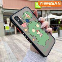 YIWESAN เคสสำหรับ Xiaomi Redmi 8 8A 8A โปรการ์ตูนน้อยน่ารักไดโนเสาร์ดีไซน์ใหม่ฝ้าบางกรอบแข็งขอบเคสนิ่มใส่โทรศัพท์เคสป้องกันทนแรงกระแทกซิลิโคนเลนส์กล้องถ่ายรูปคลุมทั้งหมด