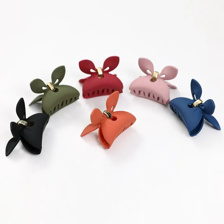 women-cute-hair-clip-new-matte-texture-bunny-ears-hairpin-hair-crab-hair-claws-women-hair-accessories