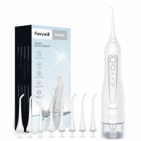 Fairywill แปรงสีฟันไฟฟ้า Sonic &amp; Water Flosser ชาร์จ USB กันน้ำ 5 โหมด 3 หัวแปรงแปรงสีฟันทำความสะอาดฟัน-Soneye