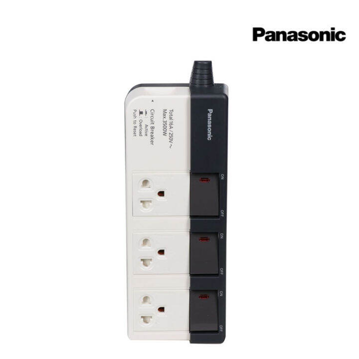 panasonic-รางปลั๊กไฟ-3-ช่อง-3-สวิตซ์-รุ่น-สายยาว-3-5-เมตร-white