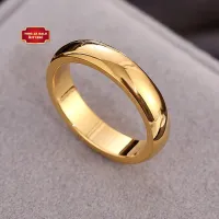ใส่ทั้งชาติก็ไม่ลอก แหวนทอง แหวนแฟชั่น สีทอง ผิวเงาสวย ดีไซน์แบบเรียบง่าย ทองไม่ลอก แหวนแฟชั่นสเเตนเลสเเท้ 100% รุ่น PONY-001