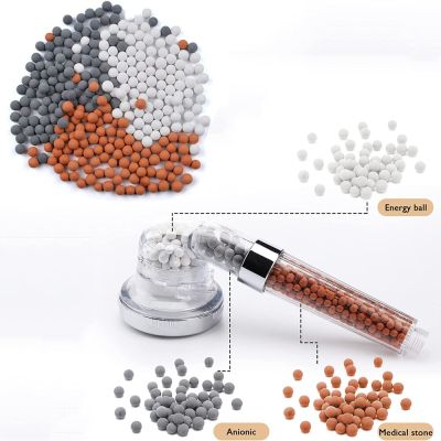 Shower Head Replacement Beads Filter Energy Anion Mineralized Negative Ions Ceramic Balls Bathroom Water Purification Stones Showerheads