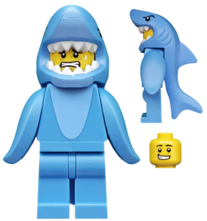 LEGO MINIFIGURE col240 Shark Suit Guy, Series 15 (Minifigure Only ...