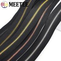 ✳ 2/4Meter 3 5 Metal Zipper Tape Bag Backpack Clothes Jacket Black Decorative Zip Per Meter Tailor Repair Kit Sewing Accessories