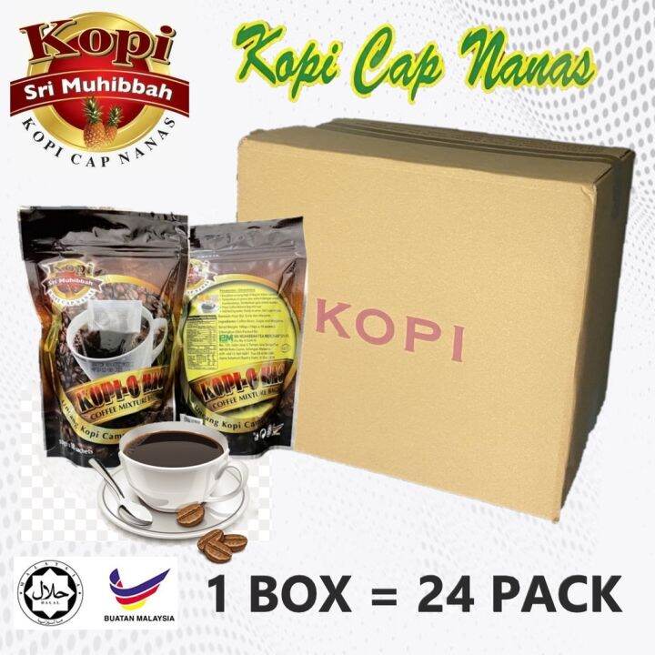 Cap Nanas Kopi-O Kosong (1 Box/24 Pack) (No Sugar / Kosong) 传统咖啡乌 (无糖 ...