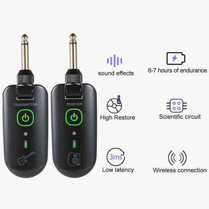 double W3 Portable UHF Wireless Guitar Transmitter and Receiver Set 50M
