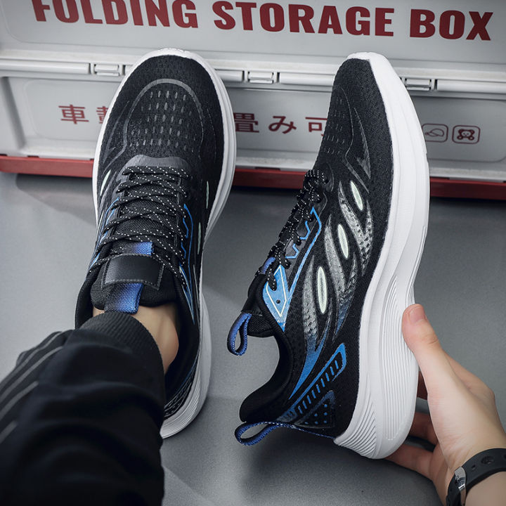 รองเท้าลำลองสำหรับผู้ชายรองเท้านักเรียนอินเทรนด์ระบายอากาศได้ดีมีไซส์ใหญ่49-50ไซส์รองเท้าวิ่งกันกระแทกหนาและเบามาก