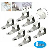 8 Pcs Tablecloth Clamps Fixed Clip Stainless Steel Tablecloth Clips Clamps Holder Home Textile Wedding Decorations