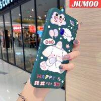 JIUMOO เคส OPPO R15 Pro ลายการ์ตูนแฮปปี้ด็อกดีไซน์ใหม่นิ่มเคสมือถือเคสขอบสี่เหลี่ยมด้านข้างบางลายซิลิโคนเคสนิ่มเคสป้องกันการกระแทก