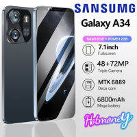 โทรศัพท์มือถือ Samsung Galaxy A34เครื่องใหม่ เต็มหน้าจอ 7.1 นิ้ว สมาร์ทโฟน 4G/5G มือถือถูกจริงๆ ใส่ได้2ซิม Android12.0 กล้อง HD 48+72MPถ่ายรูปสวย ปลดล็อคด้วยใบหน้า เล่นเกม โทรศัพท์รองรับแอปธนาคาร ระบบนำทาง GPS บลูทูธ