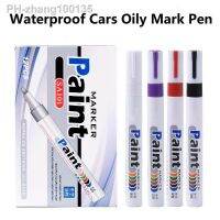 1pcs White Waterproof Cars Wheel Tire Oily Mark Pen Auto Rubber Tyre Paint Pen CD Metal Permanent Paint Marker Graffiti Touch Up