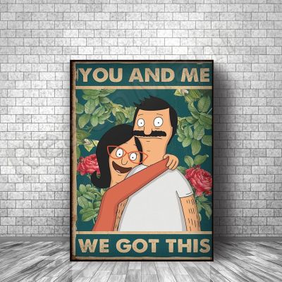 You And Me We Got This Burger Shop Poster - Life Decoration Poster For Kitchen And Dining Room-ของขวัญที่สมบูรณ์แบบสำหรับคนรักอาหาร