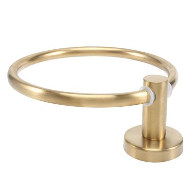 Gold Stainless Steel Towel Holder Bathroom Wall Mounted Round Towel Rings Towel Rack Kitchen Storage Accessories