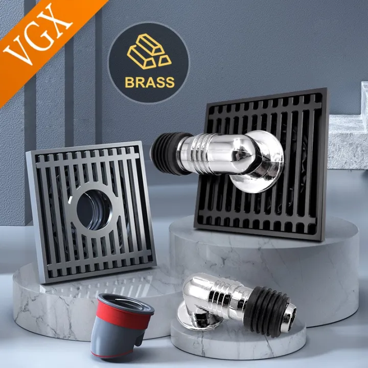 VGX brass cleaning machine floor drainage strip, odor resistant floor drainage, shower trap