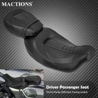 Motorcycle Driver Passenger Two Up Leather Seat For Harley Tou CVO Electra Street Glide Road King Limited FLHT 2009-22 2023