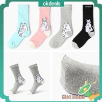 OKDEALS Harajuku Funny Winter Cotton Ankle Socks Soft Cartoon Cat