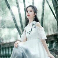 Hanfu นางฟ้าแบบดั้งเดิมสำหรับเสื้อผ้ากุลสตรีเสื้อผ้าชุดเต้นรำราชวงศ์ถังเครื่องแต่งกายโบราณสไตล์จีนน่ารัก2021ใหม่