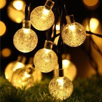 NEW 20/30/50 LED Crystal ball LED Solar Lamp Power LED String Fairy Lights Solar Garlands Garden Christmas Decor For Outdoor