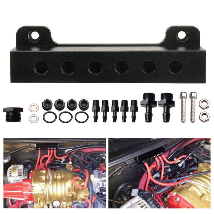 1/8" NPT 6 Ports Vacuum Manifold Kit For Boost Controler,Map Sensor