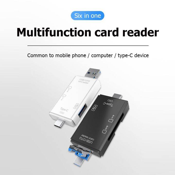 6-in-1-card-reader-micro-usb-3-0-type-c-to-sd-micro-sd-tf-adapter-flash-drive-smart-memory-sd-cardreader-for-laptop-mobile-phone