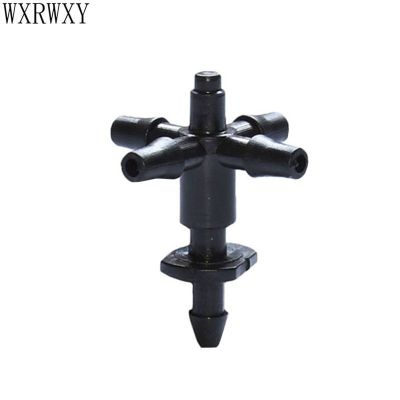 [Like Activities] Wxrwxy หยดชลประทาน4 Way Cross Connector Dripper 5 Way Cross Water Diverter Drip Arrow Adapter 1/8 Quot; Barbed Connector 250 Pcs