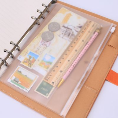 【CC】 1PCS/LOT A5/A6/A7 Storage  School Office Supply Transparent Loose sheet Notebook zipper Self-sealing File Holder