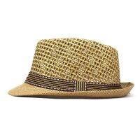 Woven Paper Breathable Hat Beach Cowboy Fashion Splicing