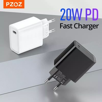 PZOZ ที่ชาร์จ USB Type C 20W PD ตัวชาร์จไฟสำหรับ iPhone เร็ว14 13 12 11 Pro Max Xs Xr X 8 Plus อะแดปเตอร์ติดผนัง iPad Mini