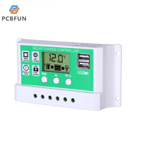 pcbfun 12V24V 10A/20A/30A แบตเตอรี่ลิเธียมแบตเตอรี่ตะกั่วกรดตัวควบคุมพลังงานแสงอาทิตย์ PWM ชาร์จและปล่อยออกตัวควบคุมพลังงานแสงอาทิตย์ใช้งานร่วมกับตะกั่วกรด/Lithium-Ion/ลิเธียมเหล็กฟอสเฟตแบตเตอรี่