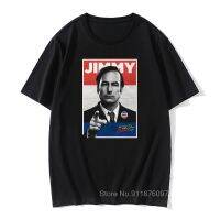 【New】printเสื้อยืดแฟชั่นพิมพ์ลายขายดี เสื้อยืดแขนสั้น พิมพ์ลาย Vote Jimmy The Lawyers Better Call Saul Goodman Tv Series AMca