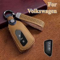 ✑ Leather Car Key Cover For VW Volkswagen Golf 8 MK8 ID.3/4 Cupra Skoda Octavia A8 SEAT Leon MK4 2020 2021 Formentor Tarraco