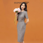 Đầm nữ dáng ôm thiết kế xếp ly eo GUMAC DC04063 thumbnail