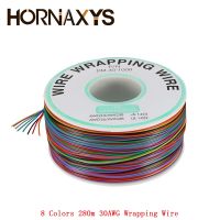 8 Colors 280m 30AWG Wrapping Wire Tinned Copper PCB Cable Breadboard Jumper Insulation Electronic Conductor Wire Connector Diy