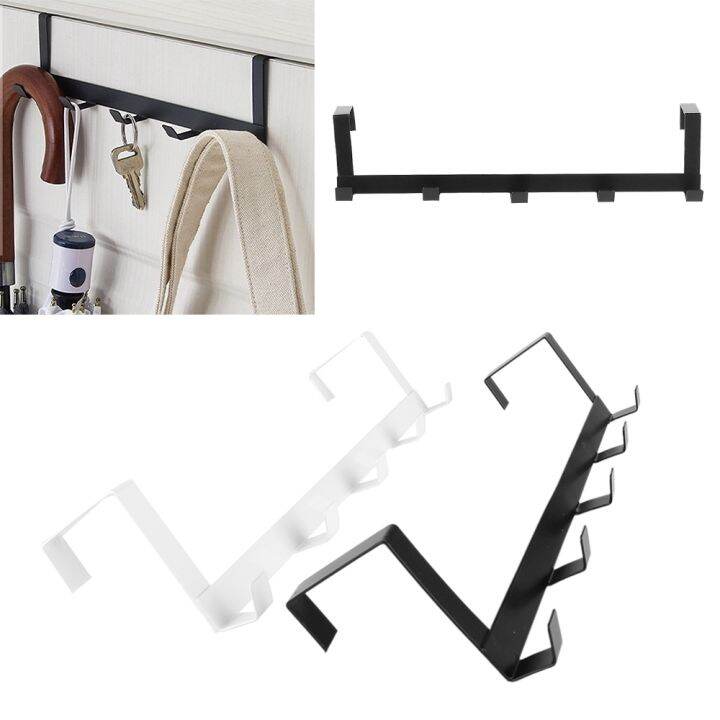 teak-coat-hat-towel-metal-hanger-storage-rack-over-the-door-hanging-hook