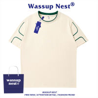 WASSUP NEST แขนสั้นผ้าฝ้ายแท้สำหรับฤดูร้อน T เสื้อเชิ้ตชายอ้วนเพิ่มไซส์ใหญ่พิเศษเสื้อทรงหลวมเสื้อผ้าผู้ชายเสื้อตัวใน