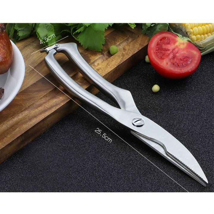 kitchen-scissors-stainless-steel-chicken-shears-heavy-duty-meat-shears-ultra-sharp-bone-cutter-cook-tool-cut-poultry-shear-fish