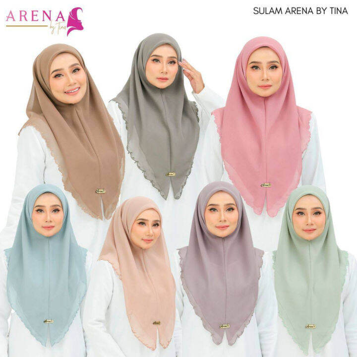 Tudung Sauk Arena Sulam By Tina 