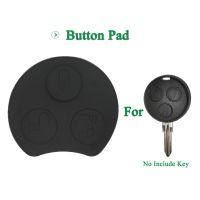 shangdjh jingyuqin 2PCS 3 Buttons For Benz Smart City Fortwo Roadster Fob Silicone Remote Car key shell Case Rubber Pad