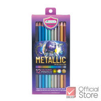 Master Art สีไม้ ดินสอสีไม้ แท่งยาว METALLIC SET 12 สี จำนวน 1 กล่อง